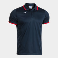 Joma Combi Premium Short Sleeve Polo (Junior) - Navy Blue Red