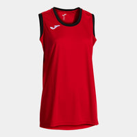 Joma Final Basket II Sleeveless Shirt (Adult) - Red Black