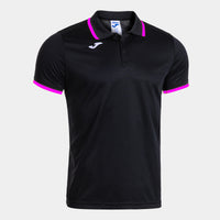 Joma Combi Premium Short Sleeve Polo (Junior) - Fluorescent Pink Black