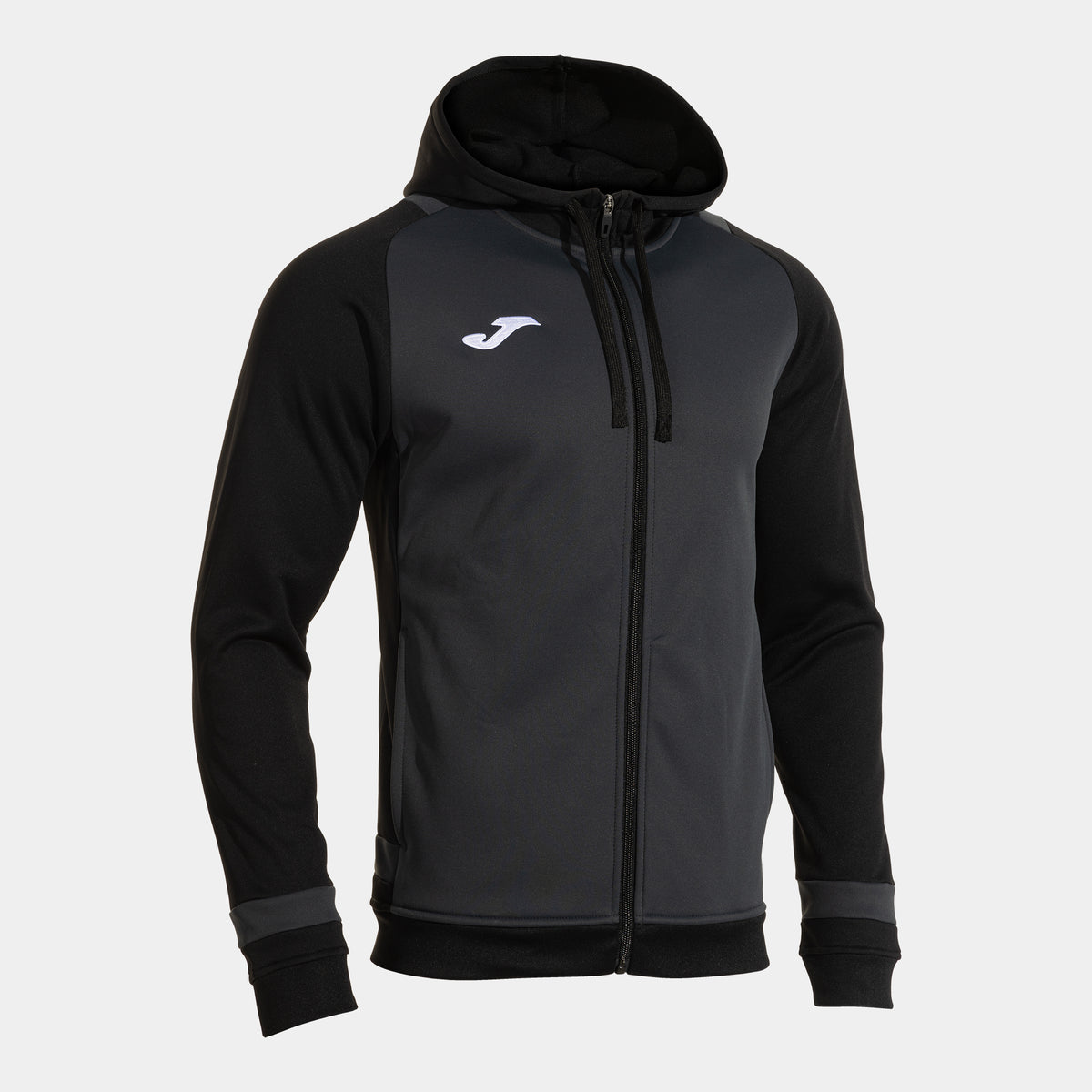 Joma Phoenix III Zip-up Hoodie (Adult) - Dark Gray Black