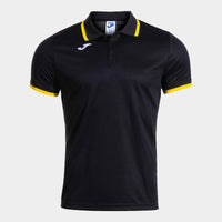 Joma Combi Premium Short Sleeve Polo (Adult) - Black Yellow