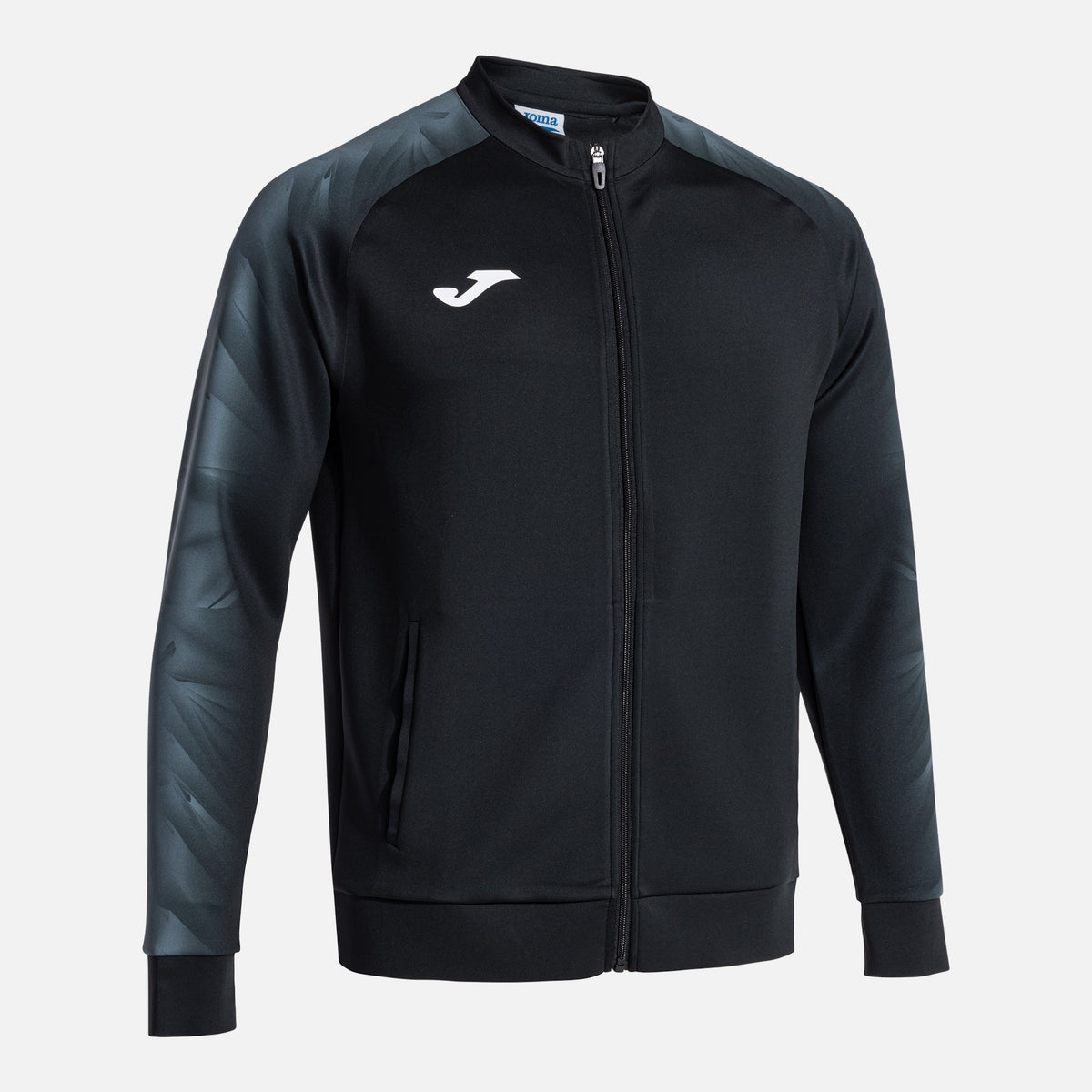 Joma Elite XI Full Zip Sweatshirt (Adult) - Dark Gray Black