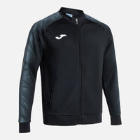 Joma Elite XI Full Zip Sweatshirt (Adult) - Dark Gray Black