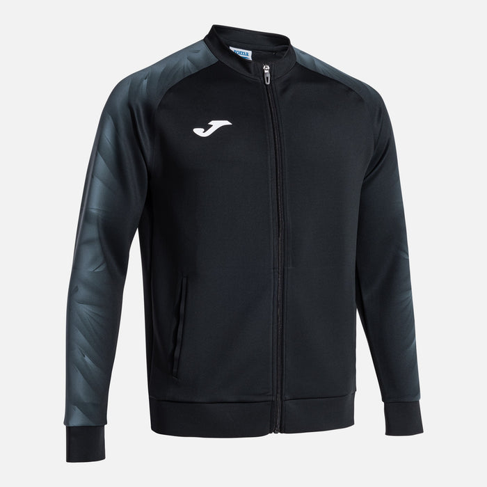 Joma Elite XI Full Zip Sweatshirt (Adult) - Dark Gray Black