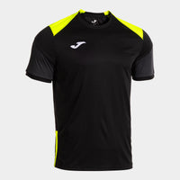 Joma Danubio Short Sleeve T-shirt (Junior) - Fluorescent Yellow Black