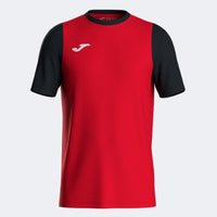 Joma Final Basket III Short Sleeve T-shirt (Adult) - Red Black