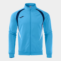 Joma Championship Full Zip Sweatshirt (Junior) - Dark Navy Sky Blue