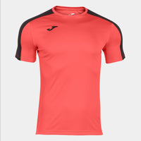 Joma Academy Short Sleeve T-shirt (Adult) - Fluorescent Coral Black