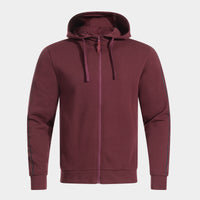 Joma Icono Street Zip-up Hoodie (Adult) - Burgundy Black