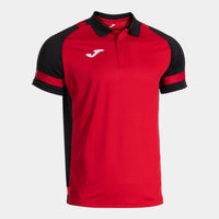 Joma Phoenix III Short Sleeve Polo (Adult) - Red Black
