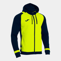 Joma Phoenix III Zip-up Hoodie (Adult) - Fluorescent Yellow Dark Navy